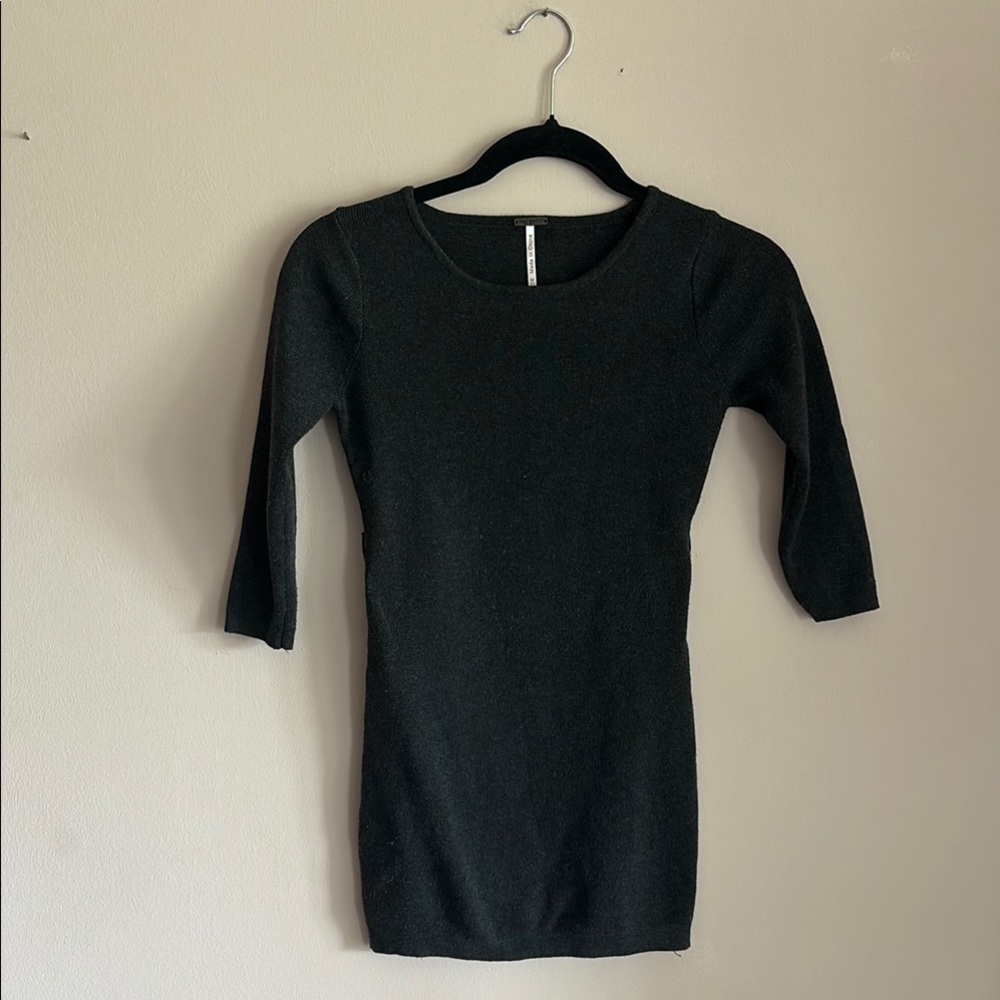 Poof Girl Charcoal Knit Top
